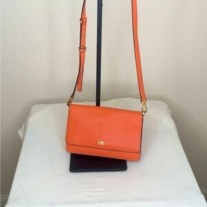 Michael Kors Mott Leather Crossbody Shoulder Bag